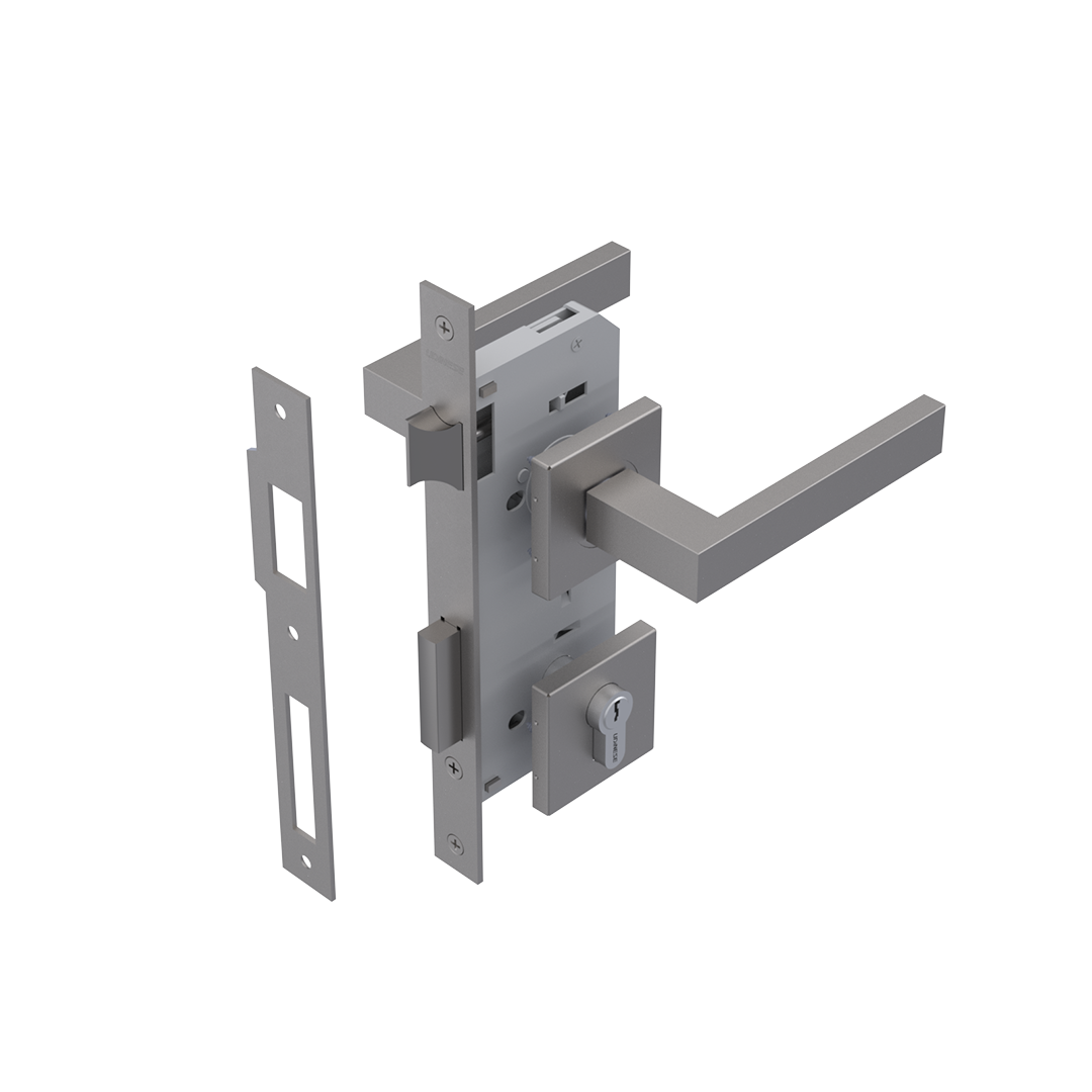 FECHADURA GIRO 345/70 EURO MAÇANETA SQUARE